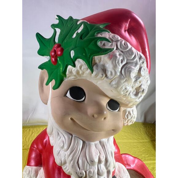 Vintage Ceramic Atlantic Mold Santa Elf Helper Christmas Santa Claus 11" - Picture 2 of 15